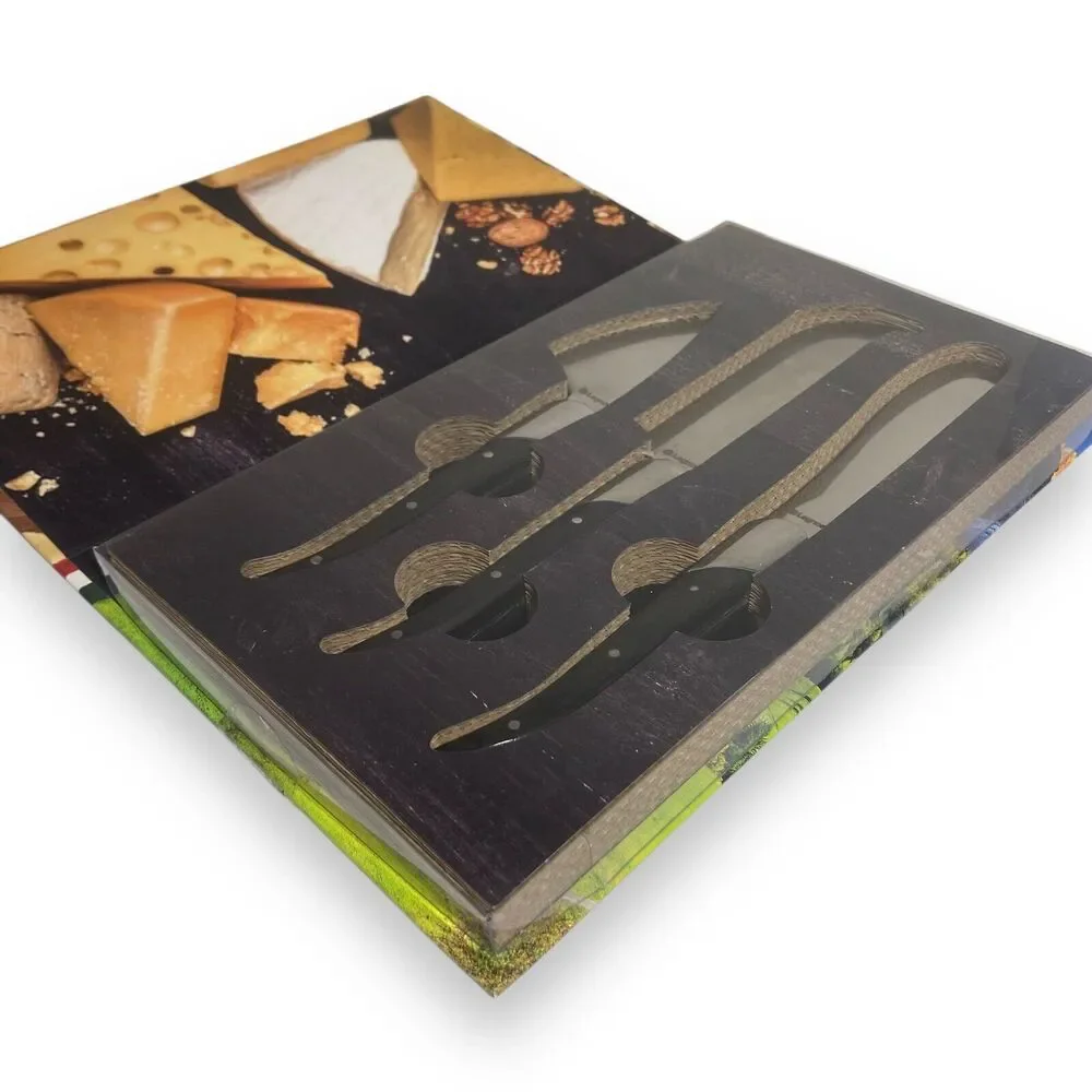 Legnoart Fromager Cheese Enthusiast Knives Set Of 3 Cheese Knives Wood Handles